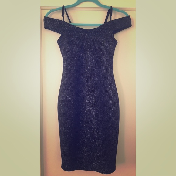 Bardot bodycon shimmer Lipsy dress, XXS-XS - Picture 1 of 5